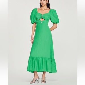 Sandro Emerald Green Dress with rhinestones